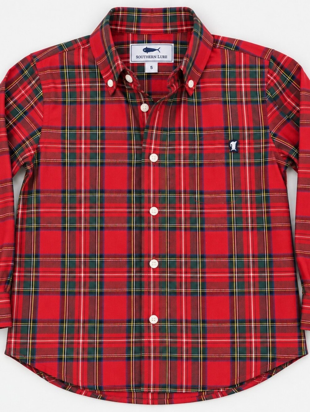 NWT Southern Lure Red Tartan Plaid Button Down Shirt Preppy